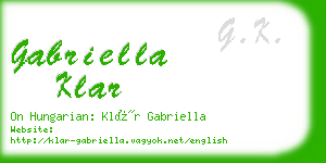 gabriella klar business card